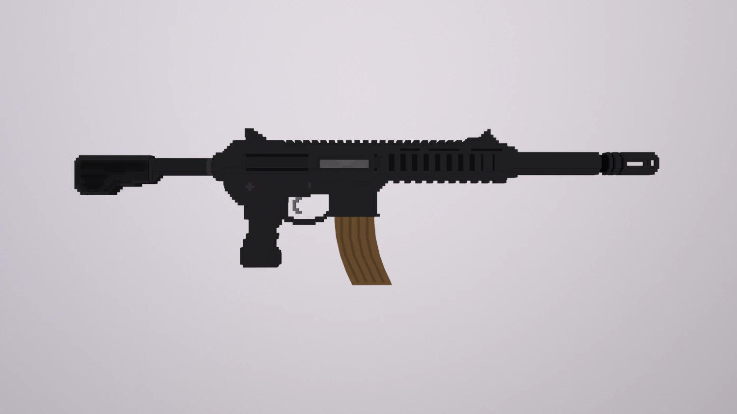 Voxel M416 3D Model .c4d .max .obj .3ds .fbx .stl .blend 