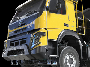 Volvo FMX truck Concrete Mixer - customized 3D 模型