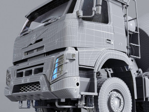 Volvo FMX truck Concrete Mixer - customized 3D 模型