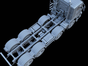 Volvo FMX truck Concrete Mixer - customized 3D 模型