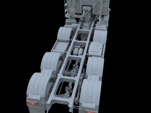 Volvo FMX truck Concrete Mixer - customized 3D 模型
