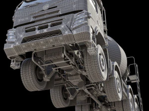 Volvo FMX truck Concrete Mixer - customized 3D Model