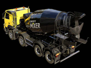 Volvo FMX truck Concrete Mixer - customized 3D Model