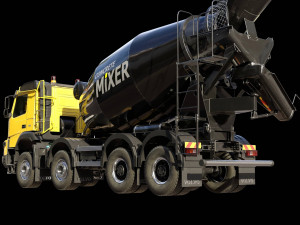 Volvo FMX truck Concrete Mixer - customized 3D 模型