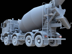 Volvo FMX truck Concrete Mixer - customized 3D 模型