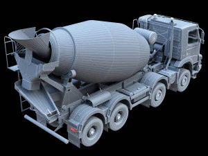 Volvo FMX truck Concrete Mixer - customized 3D Model