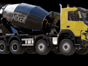 Volvo FMX truck Concrete Mixer - customized 3D 模型