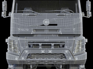 Volvo FMX truck Concrete Mixer - customized 3D 模型