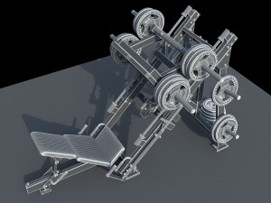 Leg Press Hammer Strength Modelo 3D