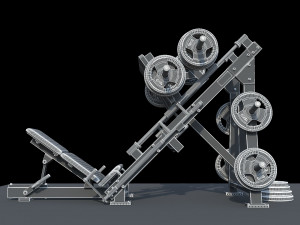 Leg Press Hammer Strength Modelo 3D