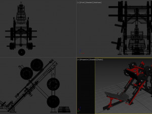 Leg Press Hammer Strength Modelo 3D