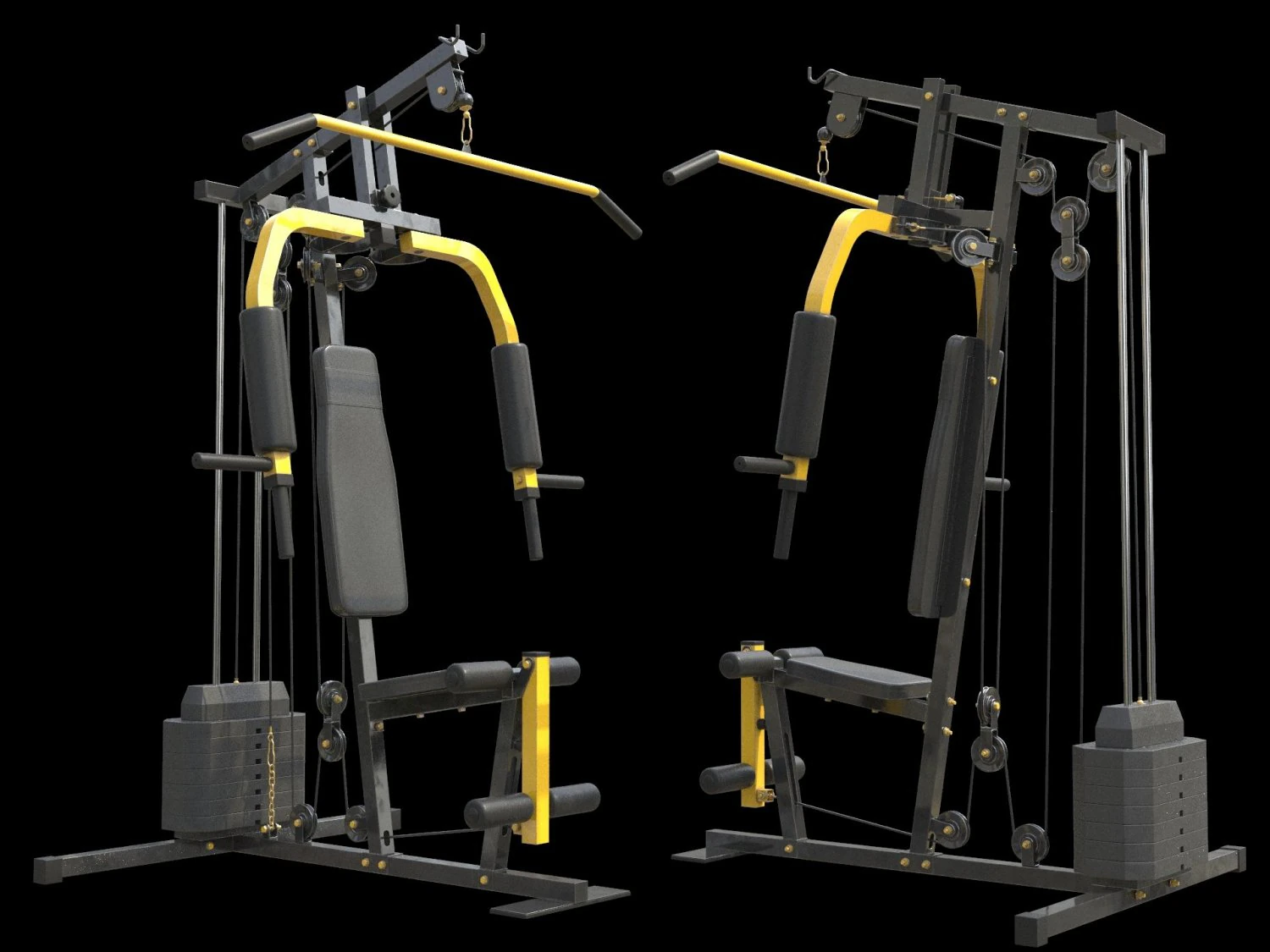 Bodybuilding Station 3D Model .c4d .max .obj .3ds .fbx .stl .blend