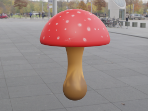 Cartoon Mashroom 3D Model