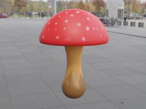 Cogumelo de desenho animado Modelo 3D