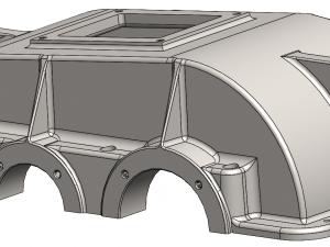 Two-stage helical gearbox housing 3D 模型