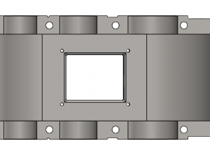 Two-stage helical gearbox housing Model 3D