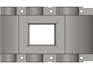 Two-stage helical gearbox housing 3D Model
