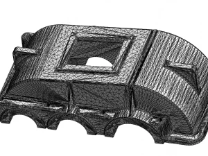 Two-stage helical gearbox housing 3D Model