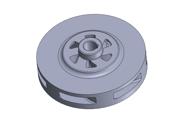 Centrifugal pump impeller Model 3D .c4d .max .obj .3ds .fbx .stl .blend 