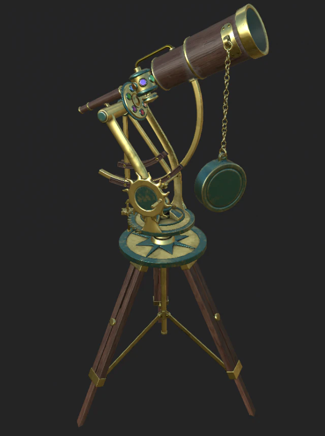 望远镜 3D 模型 .c4d .max .obj .3ds .fbx .stl .blend 