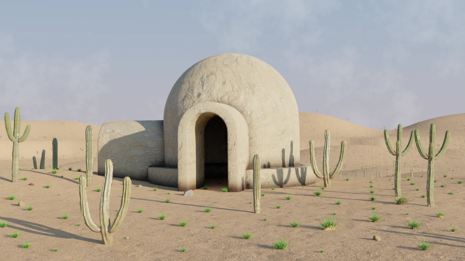 Desert 3D Model .c4d .max .obj .3ds .fbx .stl .blend 