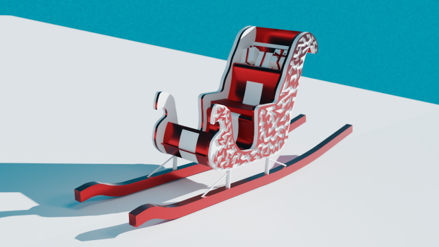 Santa Claus sleigh Modelo 3D .c4d .max .obj .3ds .fbx .stl .blend 