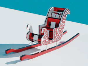 산타클로스 썰매 3D 모델