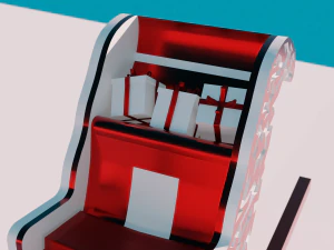 Santa Claus sleigh 3D Model