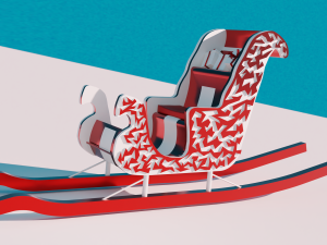 Santa Claus sleigh Modelo 3D