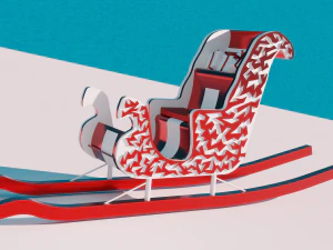 Santa Claus sleigh 3D Model