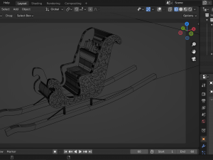 Santa Claus sleigh Modelo 3D