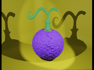 Baku Baku no Mi Wapol Devil Fruit 3D Druckmodell