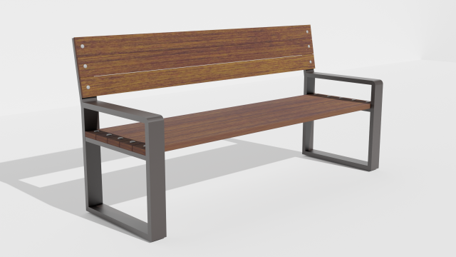 Garden bench 3D 모델 .c4d .max .obj .3ds .fbx .stl .blend 
