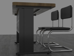 Table and chair 3D Model