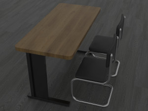 Table and chair 3D Model
