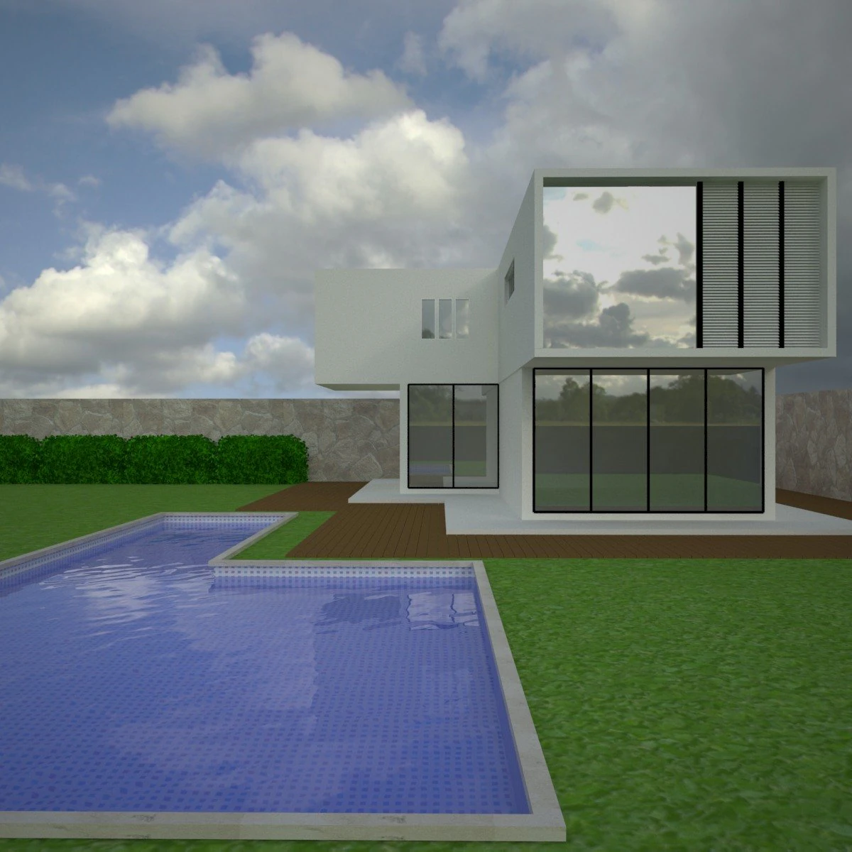 Villa 3D Model .c4d .max .obj .3ds .fbx .stl .blend 