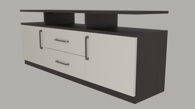 TV wall set Modelo 3D .c4d .max .obj .3ds .fbx .stl .blend 