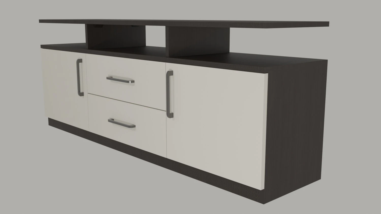 TV wall set 3D Model .c4d .max .obj .3ds .fbx .stl .blend