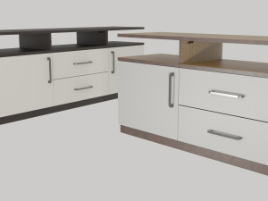TV wall set Modelo 3D