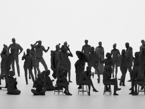 Low Poly People Pack - 30 3D Модель