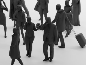 Low Poly People Pack - 30 3D Модель