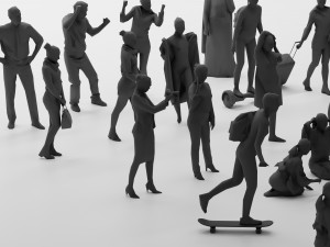 Low Poly People Pack - 30 3D Модель