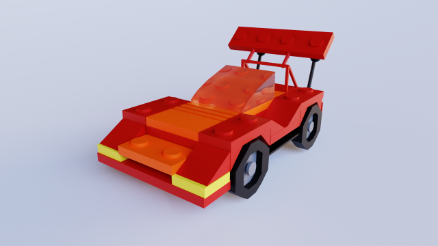 Lego car 3D Model .c4d .max .obj .3ds .fbx .stl .blend