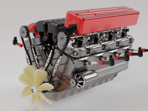 8 cylinder petrol engine Modelo 3D