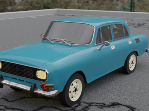 Soviet car moskvich 2140 3D Модель