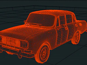 Soviet car moskvich 2140 3D Model