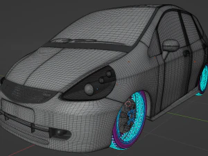 Honda fit jazz GD 1-4 2001-2007 Modelo 3D