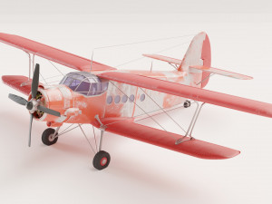 AN-2Antonov transport aircraft 3D Model
