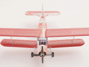 AN-2Antonov transport aircraft 3D Model