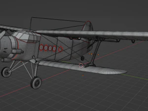 AN-2Antonov transport aircraft 3D Model